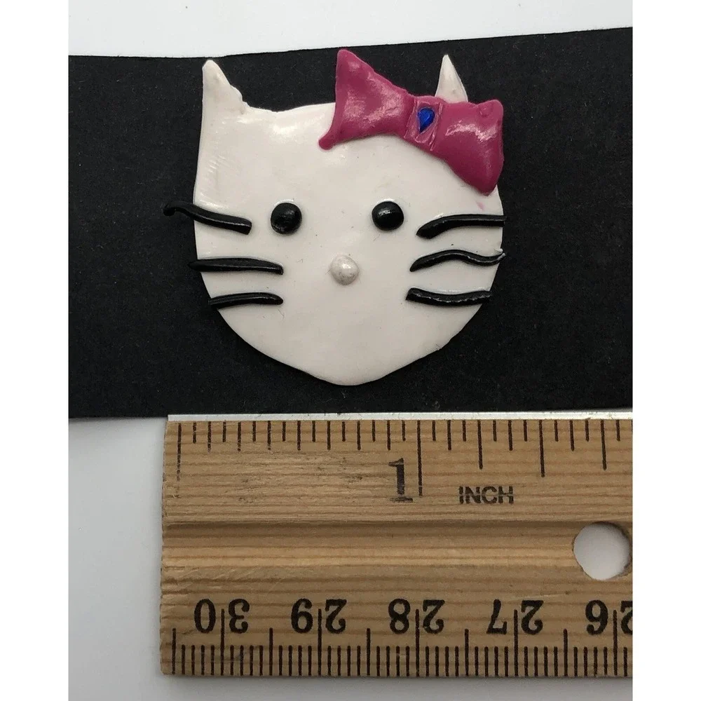 Unique Hand Made Clay Hello Kitty‎ Sanrio Pin Lapel Brooch 1.5